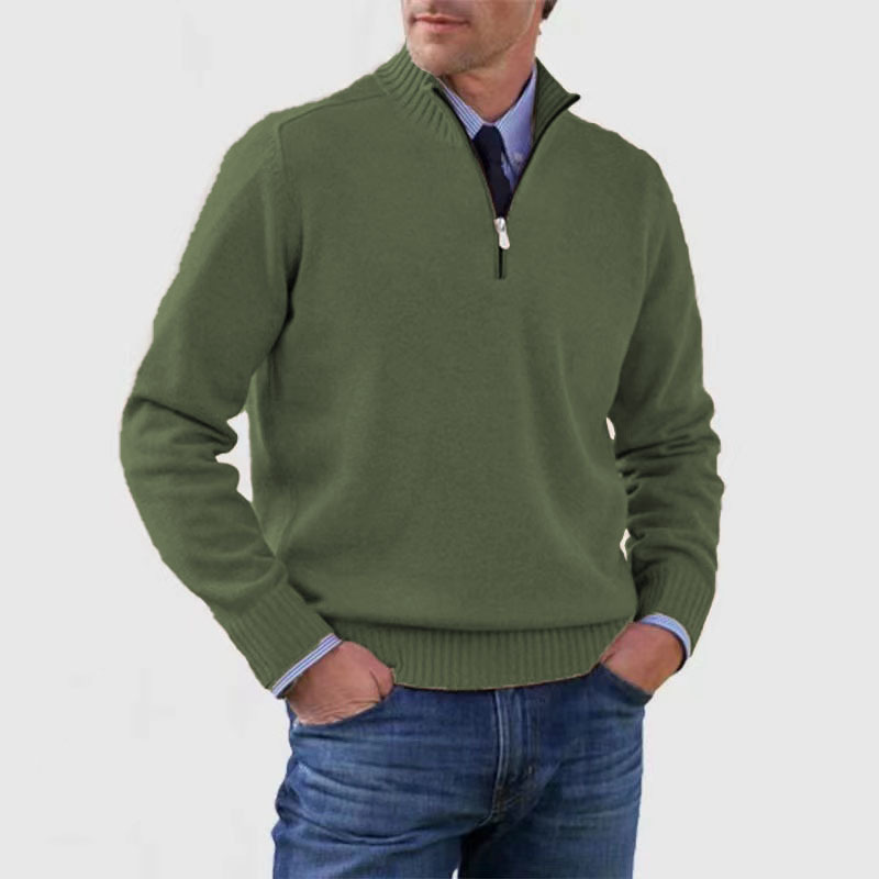 Men's Zip Jumper – Half-Zip Collar Classic Fit