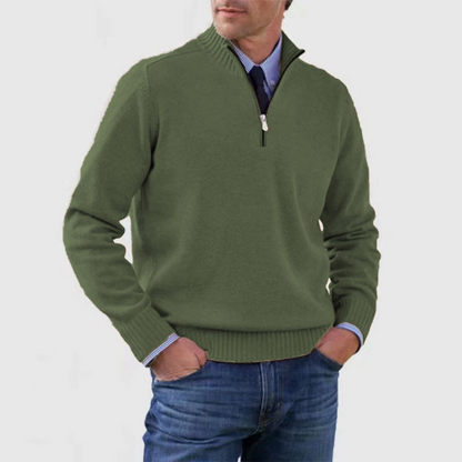Men's Zip Jumper – Half-Zip Collar Classic Fit