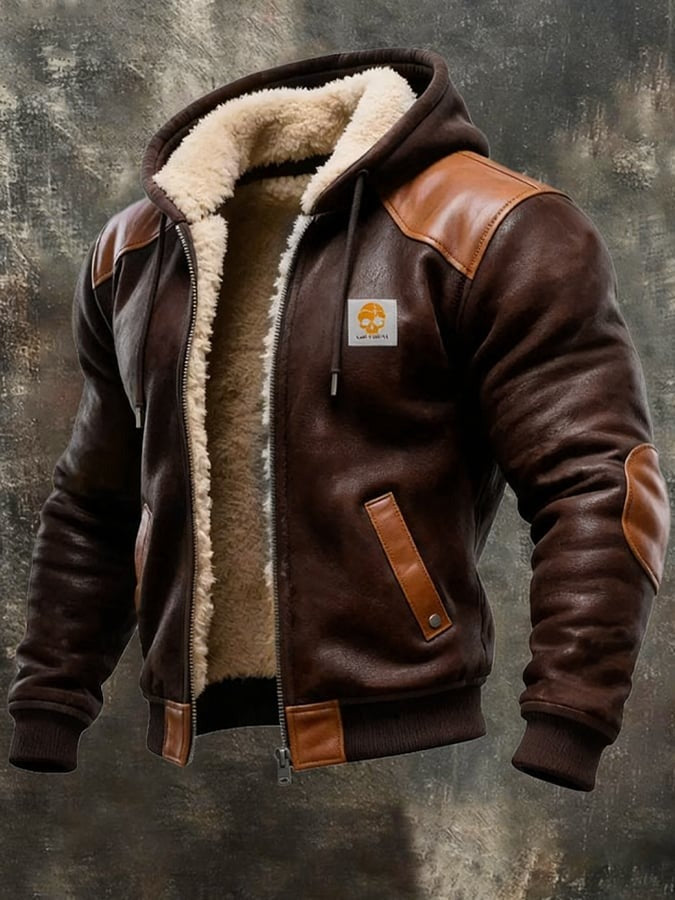 Men's Suede-Look Jacket – Vintage Hooded