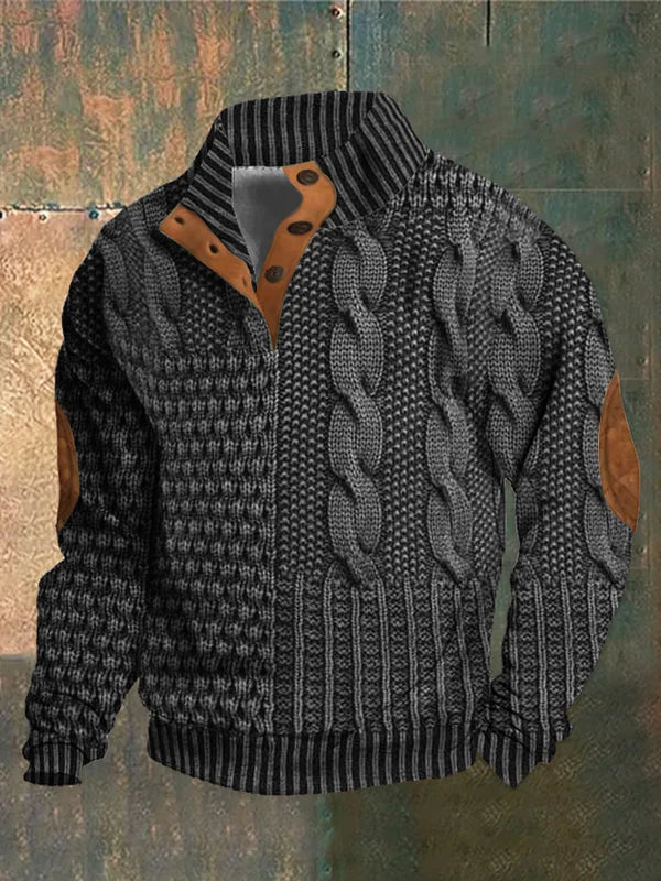 Men's Patterned Jumper – Warm Winter Knit