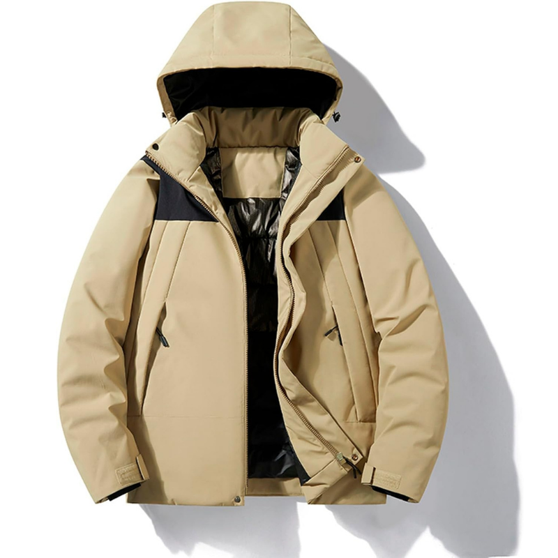 Women's Ski Jacket – Hooded Puffer with Pockets