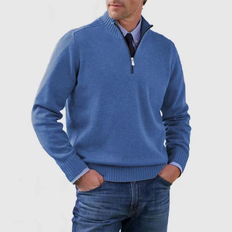 Men's Zip Jumper – Half-Zip Collar Classic Fit