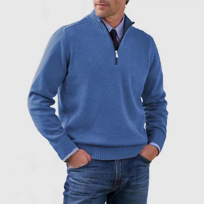 Men's Zip Jumper – Half-Zip Collar Classic Fit