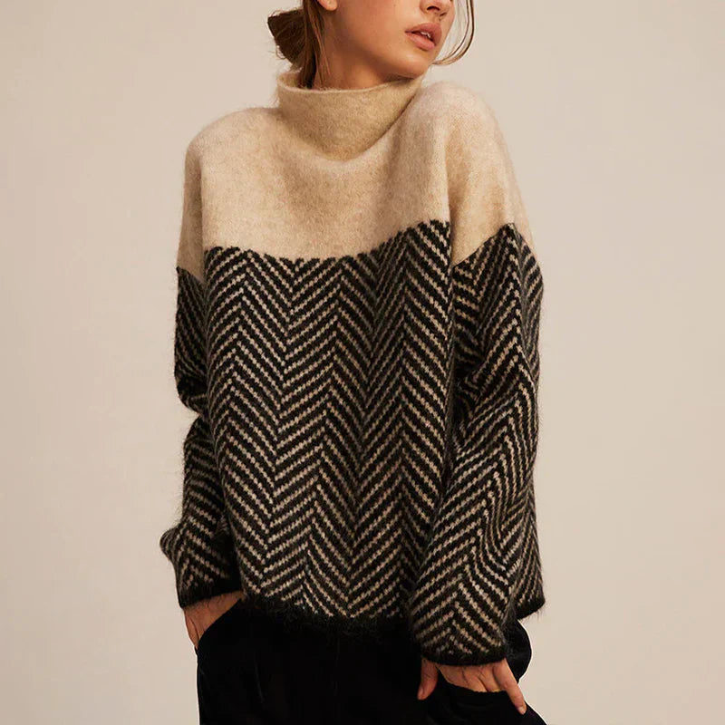 Women's Roll-Neck Jumper – Warm Knit Winter