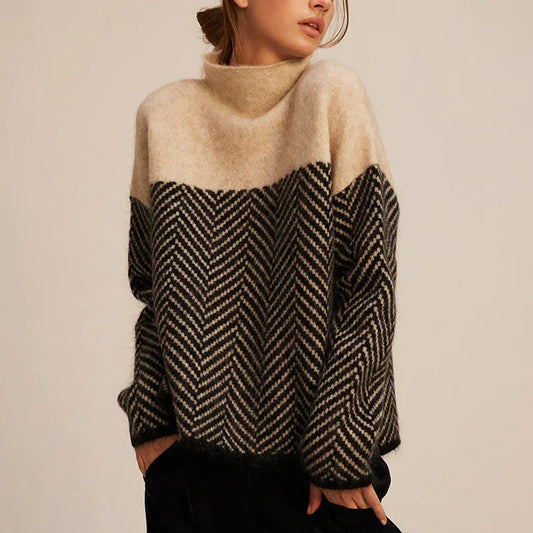 Women's Roll-Neck Jumper – Warm Knit Winter