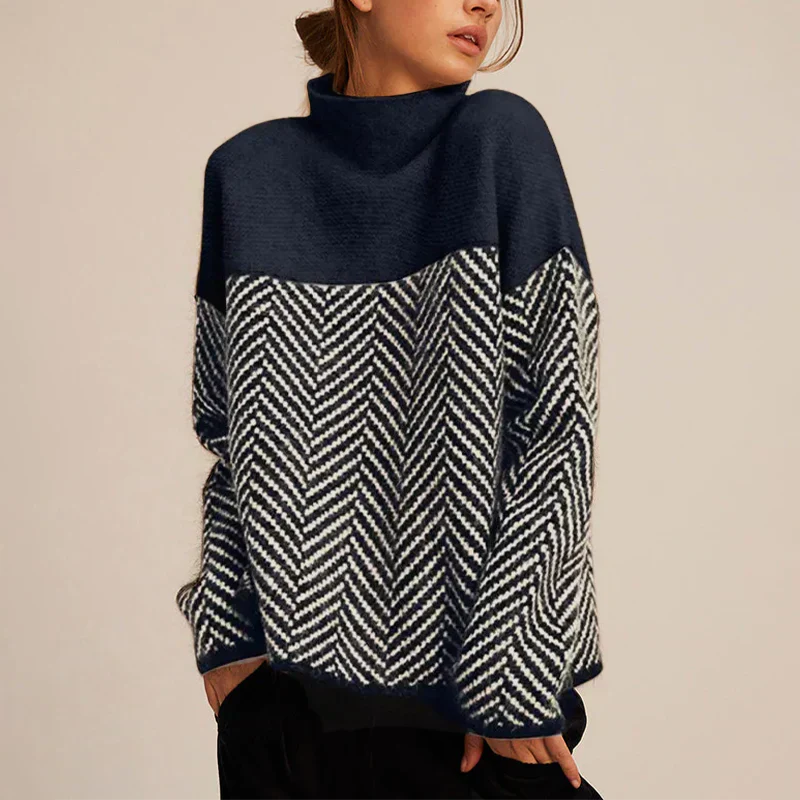 Women's Roll-Neck Jumper – Warm Knit Winter