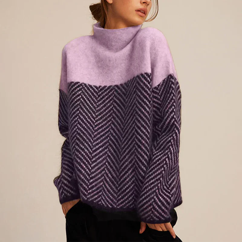 Women's Roll-Neck Jumper – Warm Knit Winter