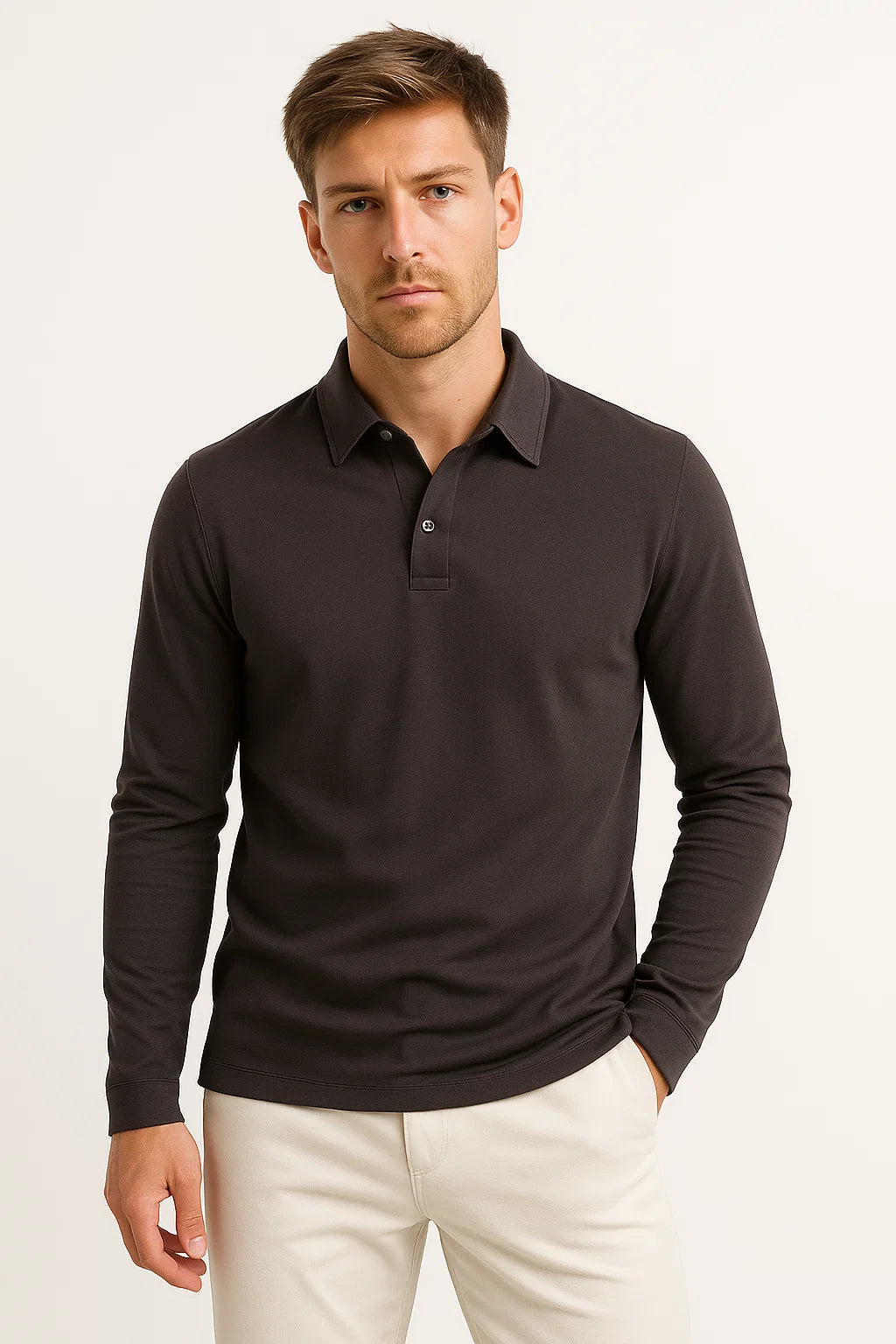 Men's Classic Polo – Long Sleeves Autumn Winter