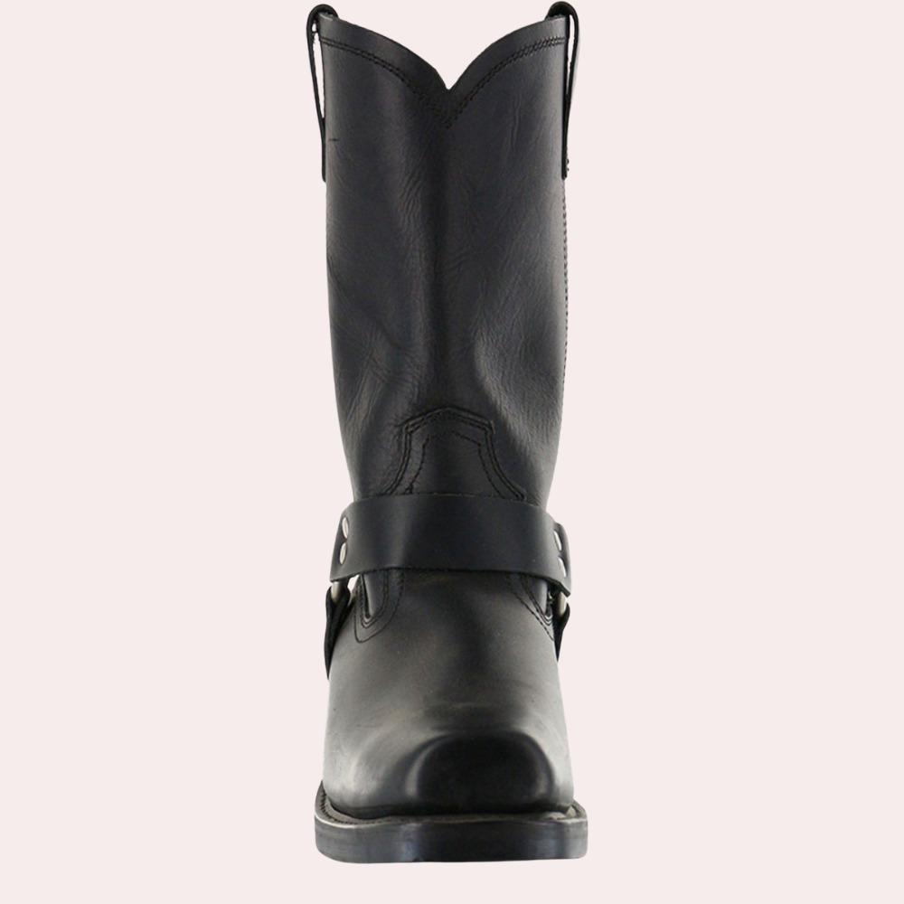Men's Western Boots – Cowboy Boots Aged-Leather Look Rodeo Style