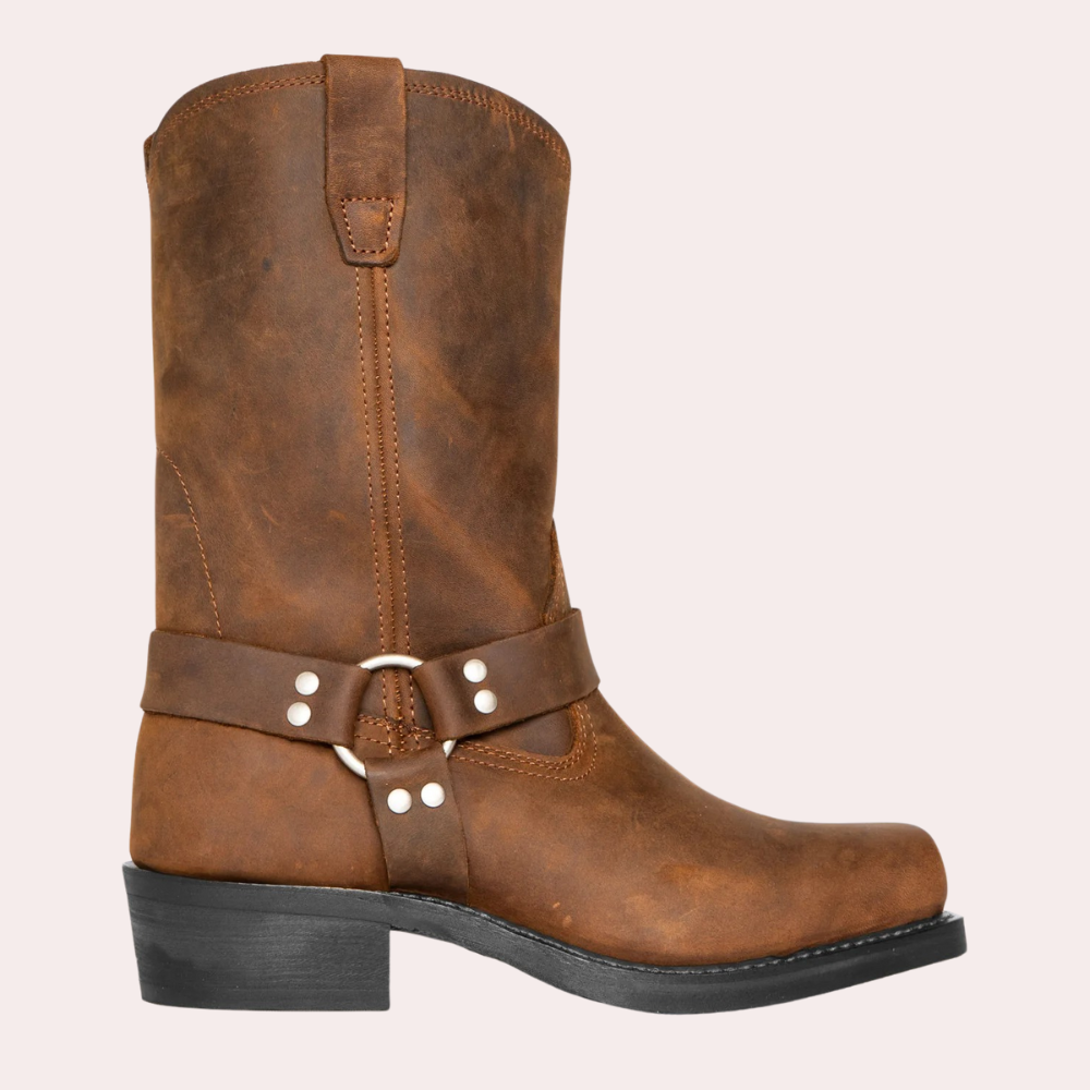 Men's Western Boots – Cowboy Boots Aged-Leather Look Rodeo Style
