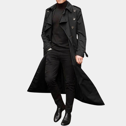 Trench Homme Long Déperlant – Trench Coat Classique Homme