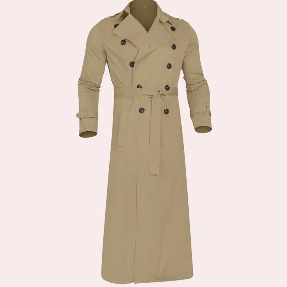 Trench Homme Long Déperlant – Trench Coat Classique Homme