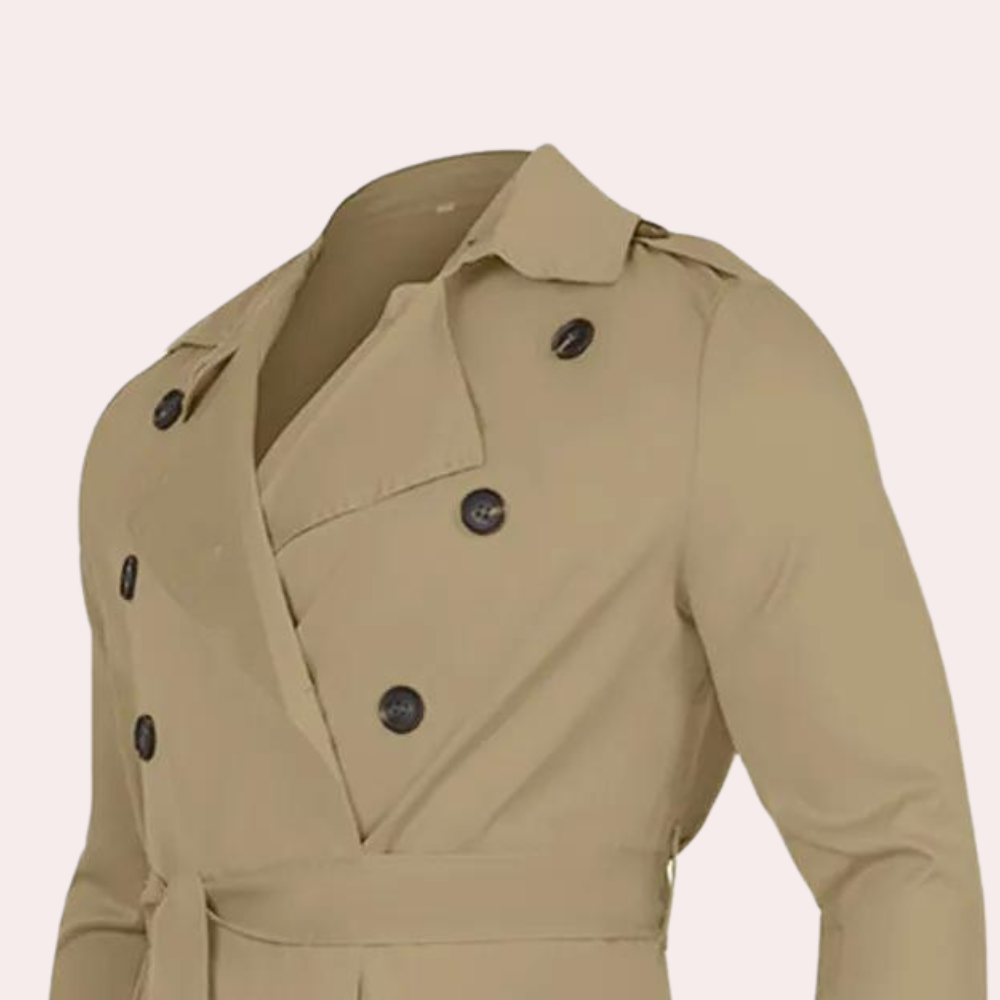 Trench Homme Long Déperlant – Trench Coat Classique Homme