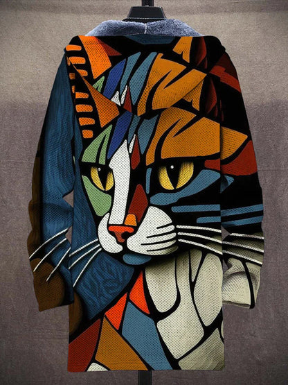Women's Cardigan – Cat Motif Autumn