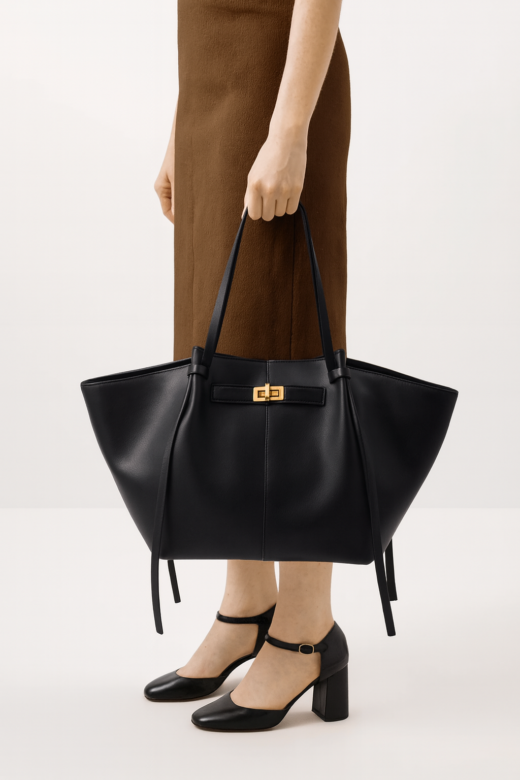 Women's Large Handbag in Faux Leather – Work & School Tote Bag