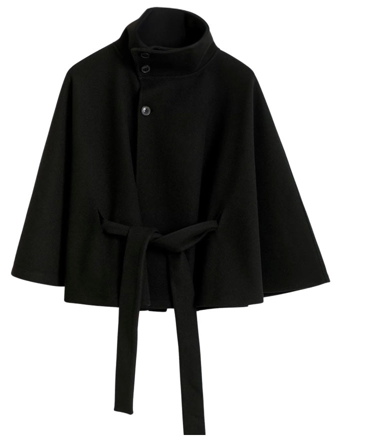 Women's Winter Coat – Wool-Look with Collar