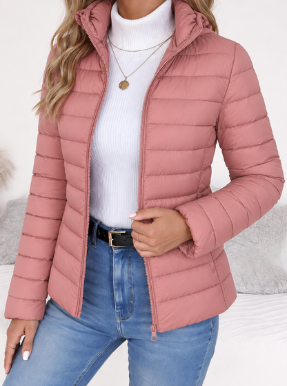 Women's Quilted Jacket – Slim-Fit Thin Puffer