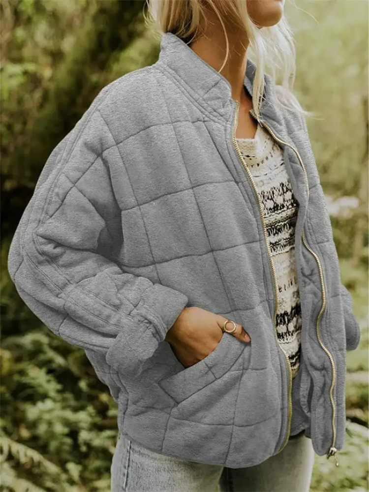 Women's Lightweight Puffer – Warm Quilted Jacket Autumn