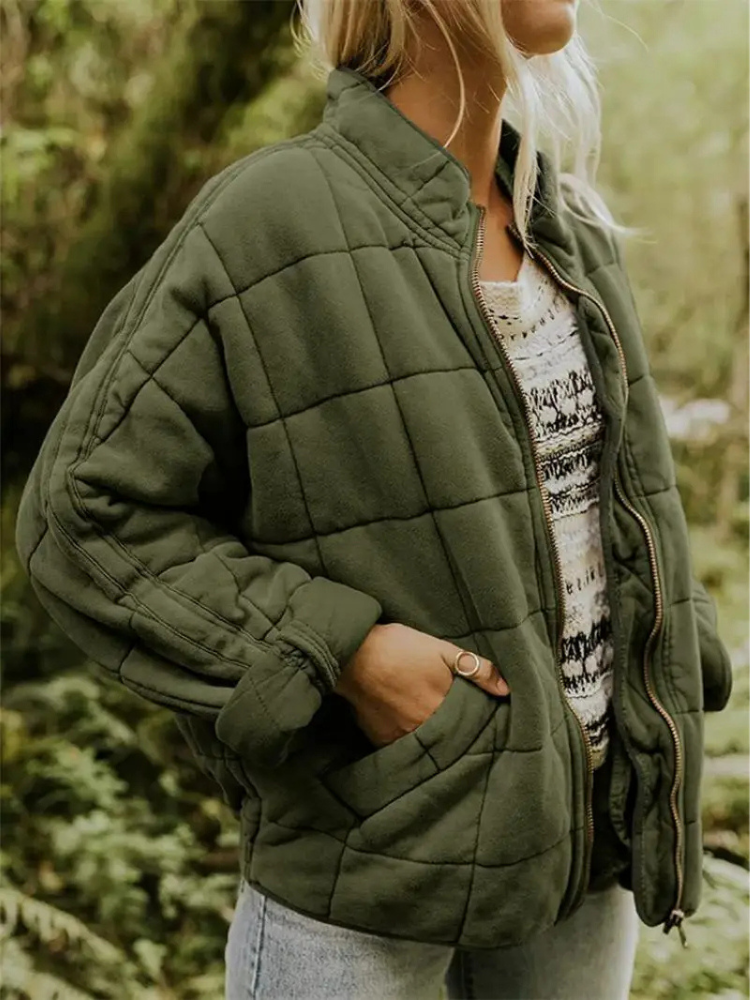 Women's Lightweight Puffer – Warm Quilted Jacket Autumn