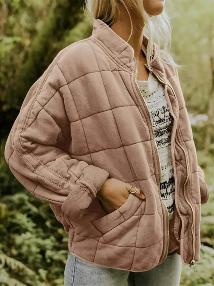 Women's Lightweight Puffer – Warm Quilted Jacket Autumn