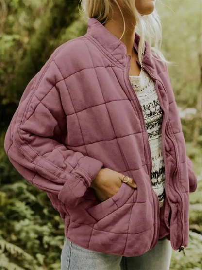 Women's Lightweight Puffer – Warm Quilted Jacket Autumn
