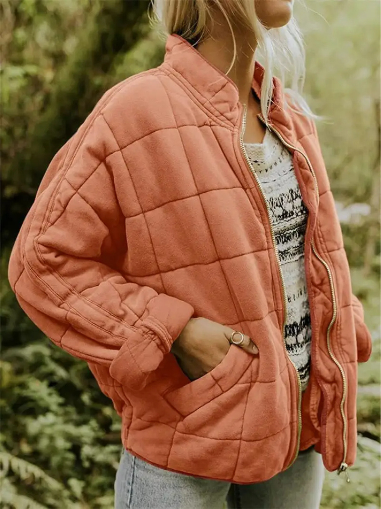 Women's Lightweight Puffer – Warm Quilted Jacket Autumn