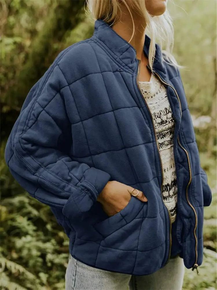 Women's Lightweight Puffer – Warm Quilted Jacket Autumn
