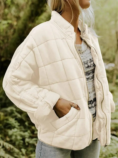 Women's Lightweight Puffer – Warm Quilted Jacket Autumn