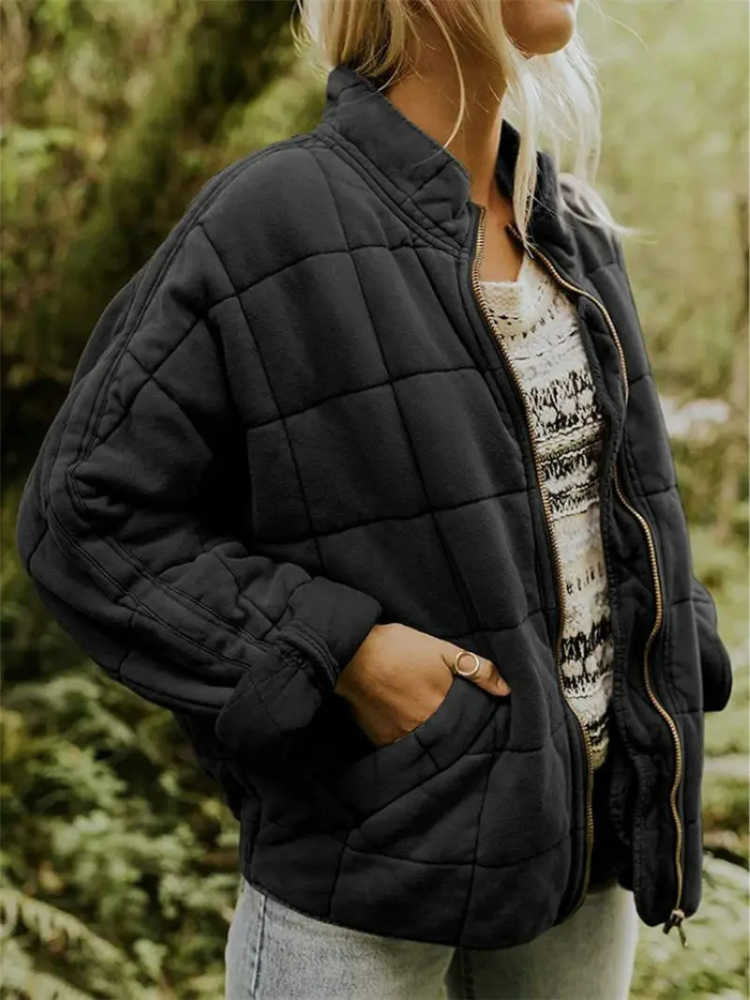 Women's Lightweight Puffer – Warm Quilted Jacket Autumn