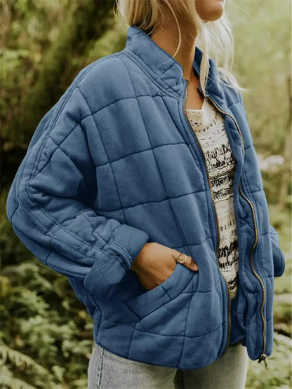 Women's Lightweight Puffer – Warm Quilted Jacket Autumn