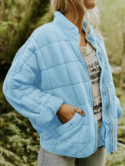 Women's Lightweight Puffer – Warm Quilted Jacket Autumn