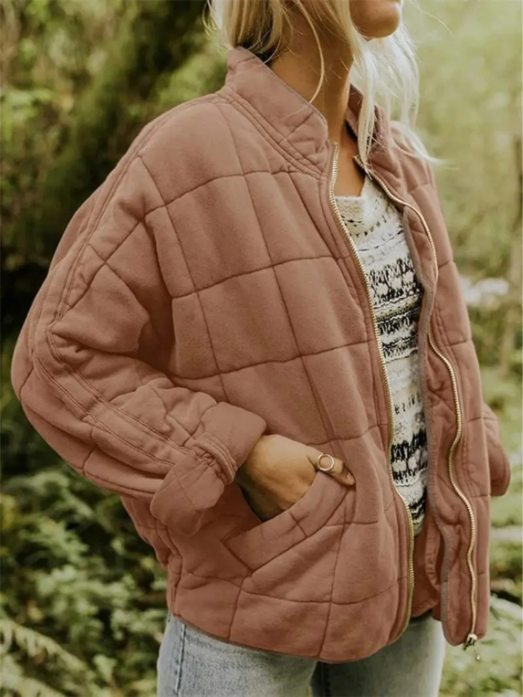 Women's Lightweight Puffer – Warm Quilted Jacket Autumn
