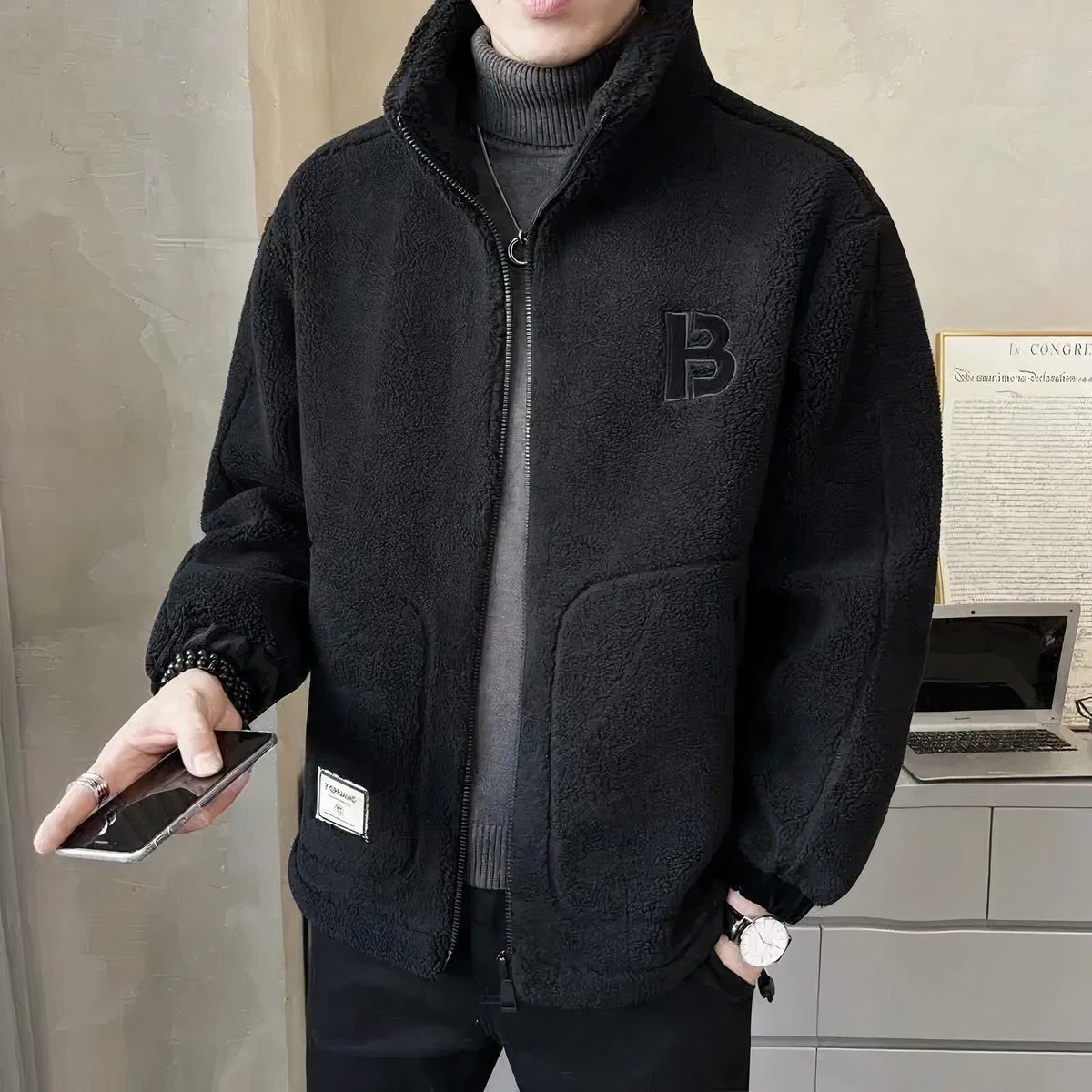 Men's Fleece Jacket – Soft Autumn Winter