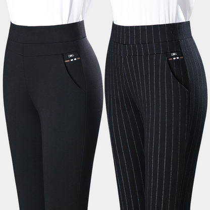 Women's High-Waist Trousers – Comfortable Stretch
