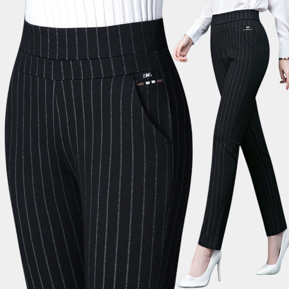 Women's High-Waist Trousers – Comfortable Stretch