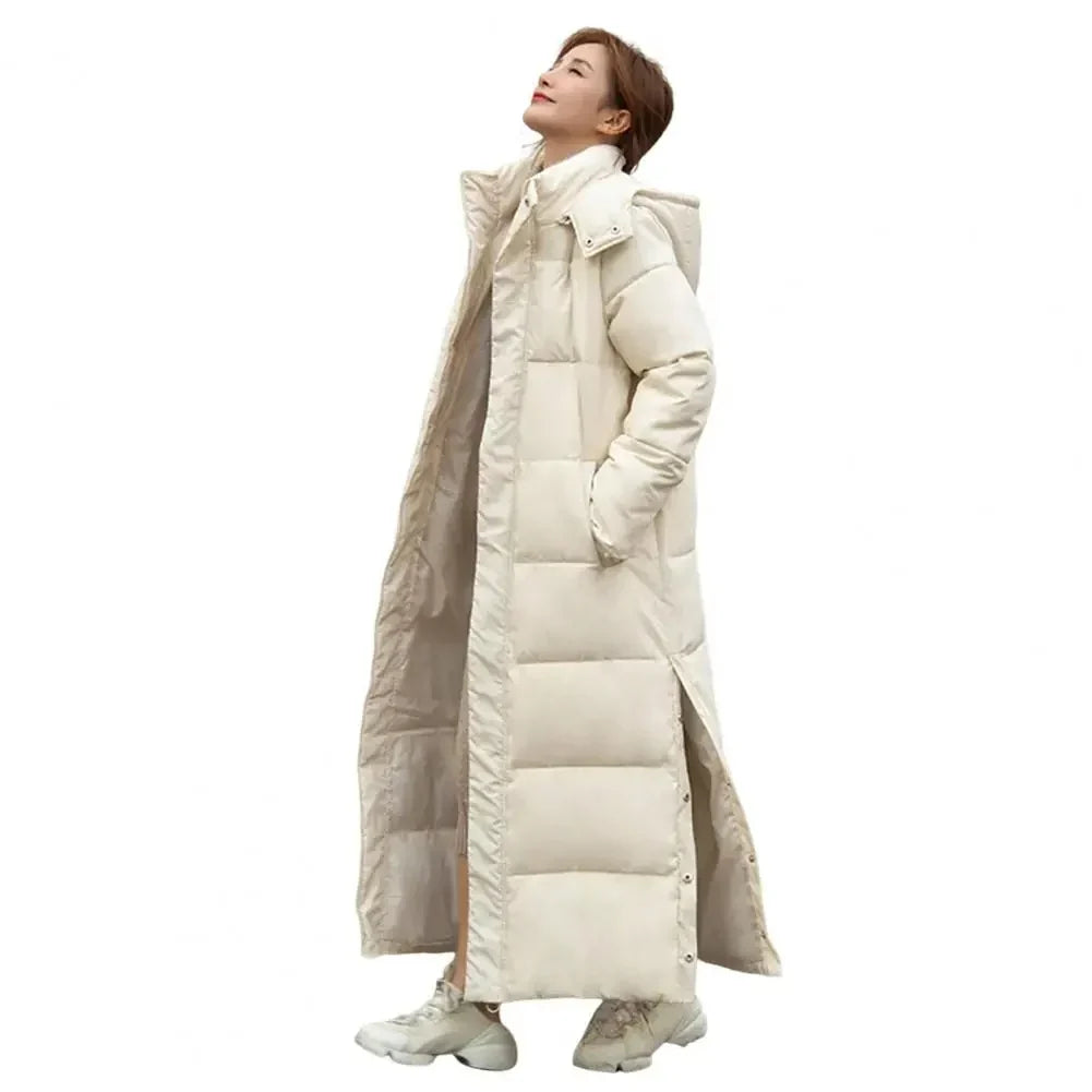 Women's Long Puffer Coat – Oversized with Hood