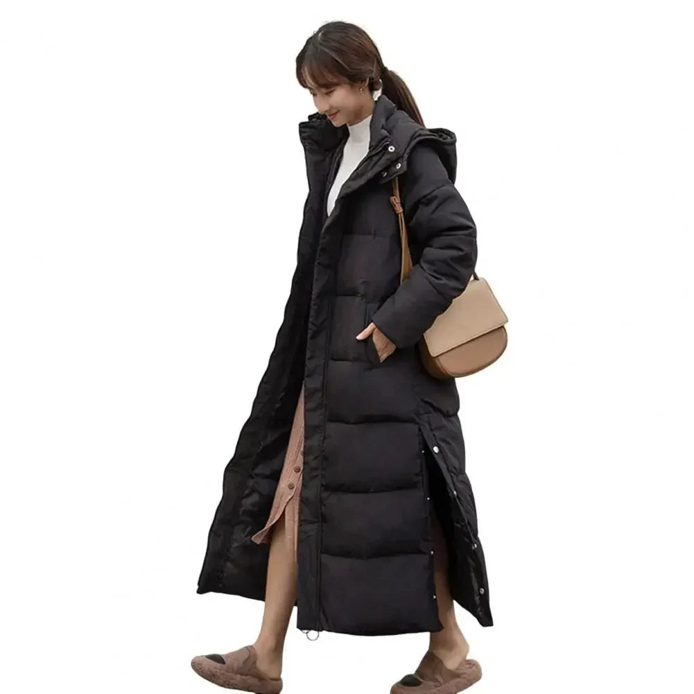 Women's Long Puffer Coat – Oversized with Hood