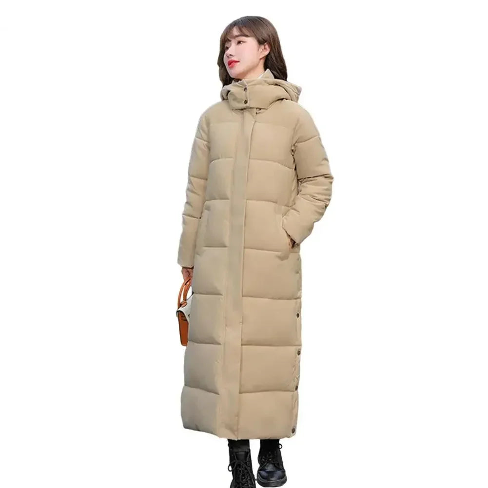 Women's Long Puffer Coat – Oversized with Hood
