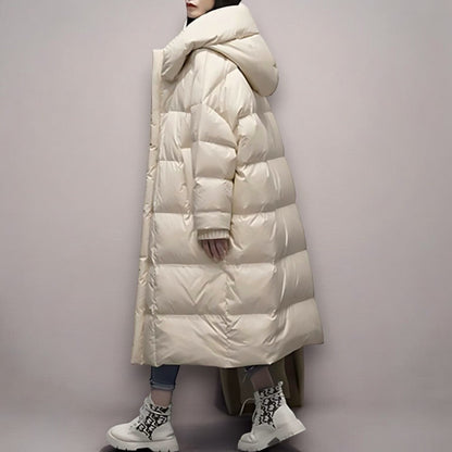 Women's Oversized Puffer Coat – Long Hooded Winter