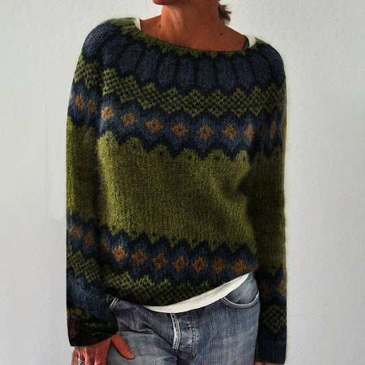Women's Striped Jumper – Vintage Knit Autumn