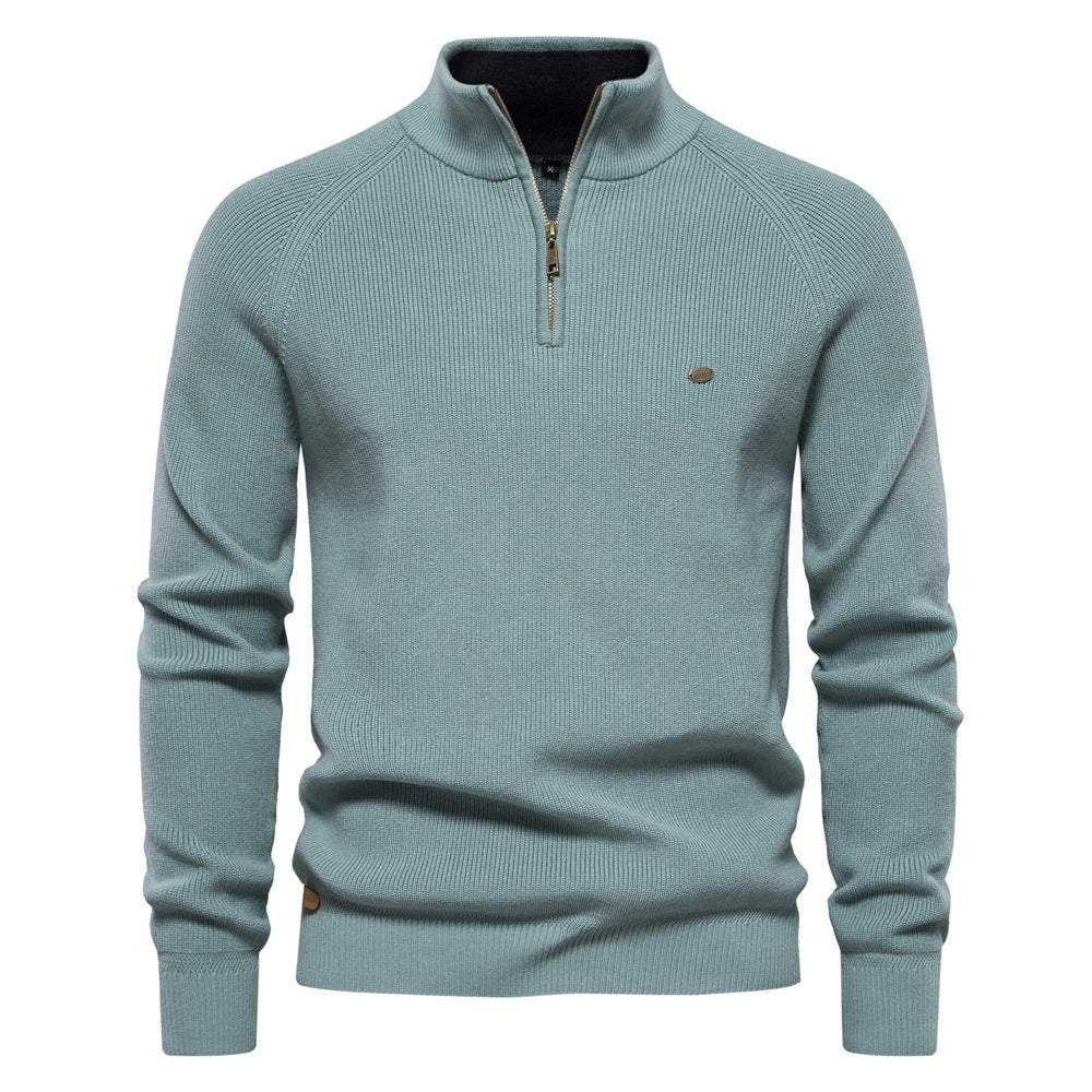 Men's Trucker Jumper – Half-Zip Collar Winter