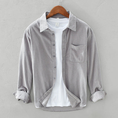 Men's Corduroy Shirt – Overshirt Style Winter Retro