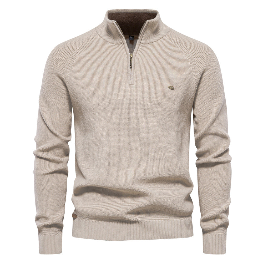 Men's Trucker Jumper – Half-Zip Collar Winter