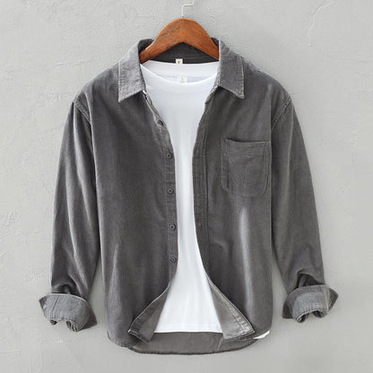 Men's Corduroy Shirt – Overshirt Style Winter Retro