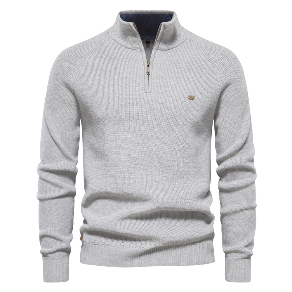 Men's Trucker Jumper – Half-Zip Collar Winter