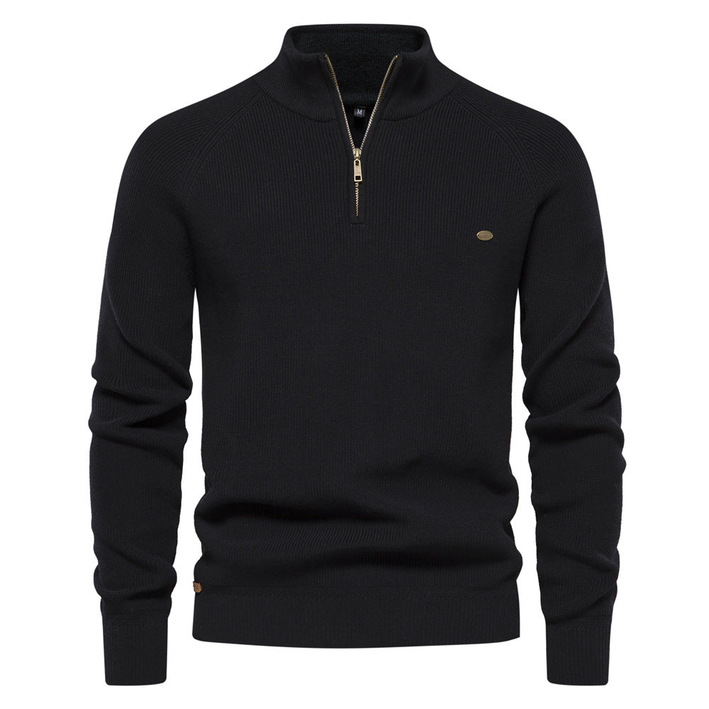 Men's Trucker Jumper – Half-Zip Collar Winter