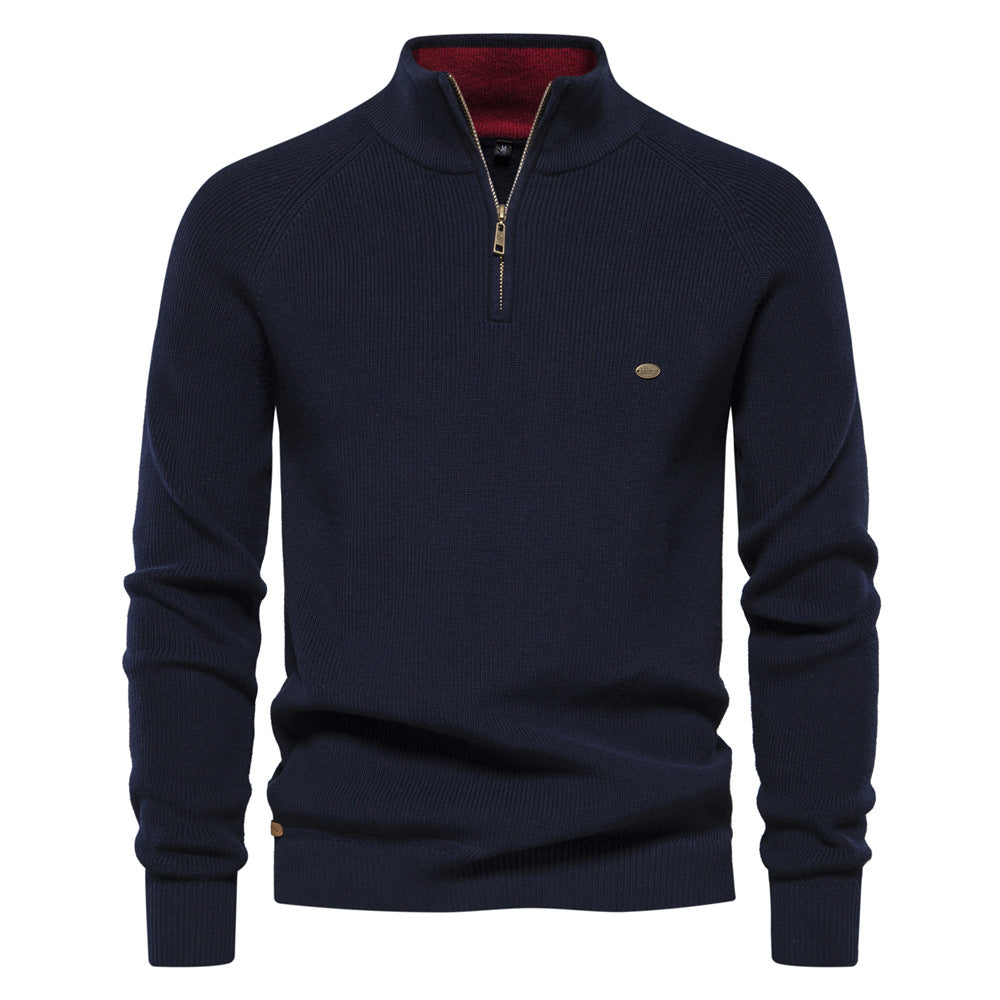 Men's Trucker Jumper – Half-Zip Collar Winter