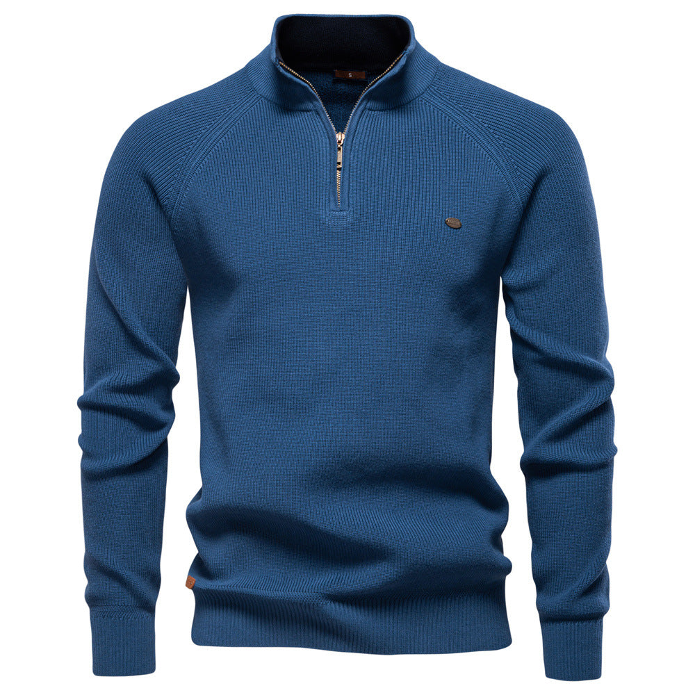 Men's Trucker Jumper – Half-Zip Collar Winter