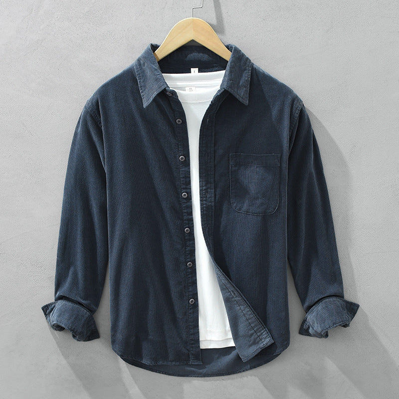 Men's Corduroy Shirt – Overshirt Style Winter Retro