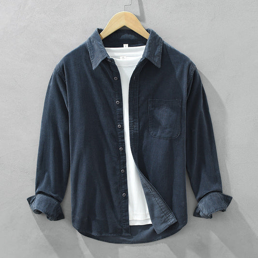 Men's Corduroy Shirt – Overshirt Style Winter Retro